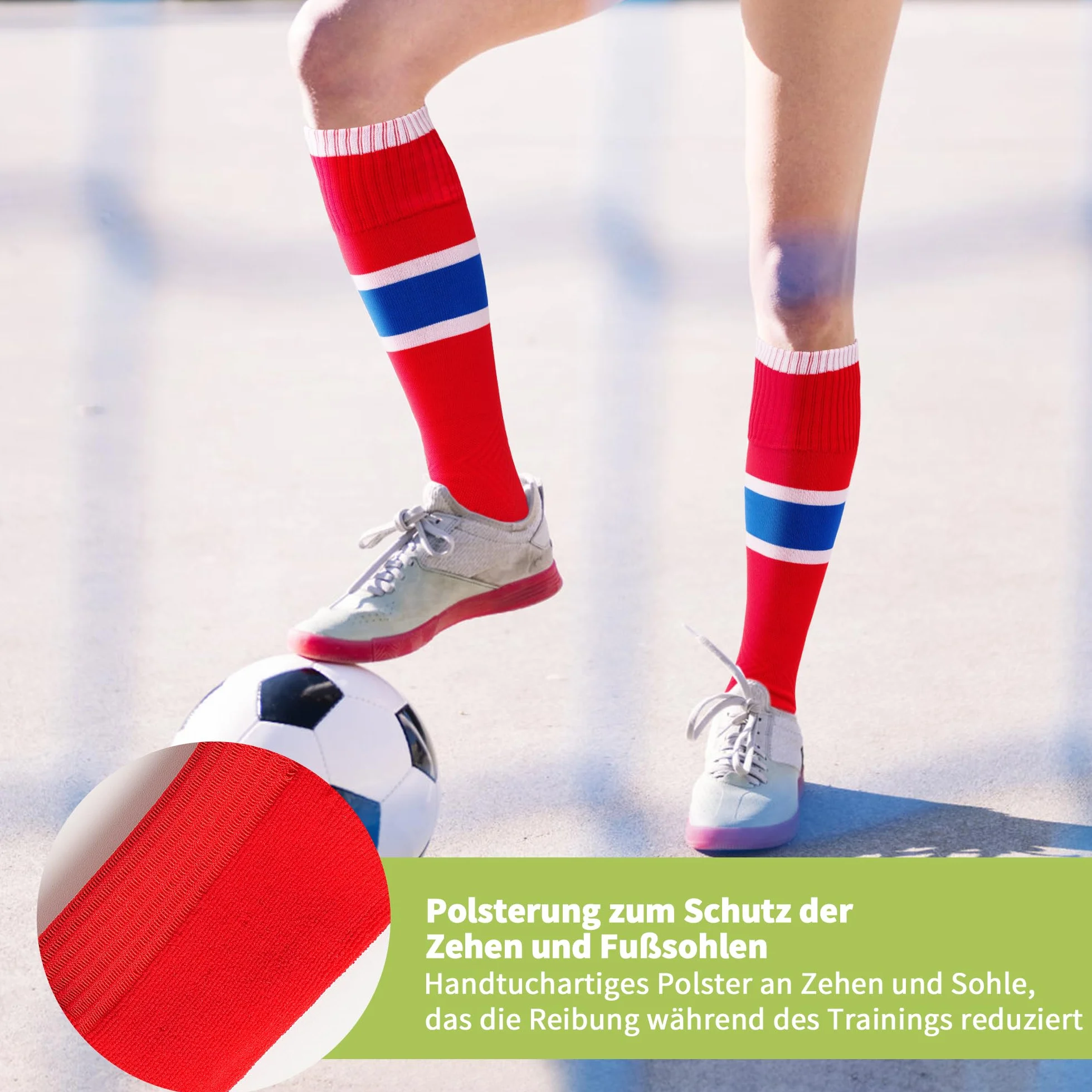 GRPSKCOS 1 paire de chaussettes de football pour enfants - Respirantes - Pour le tennis, le rugby, le hockey - Pour garçons et filles de 4 à 12 ans