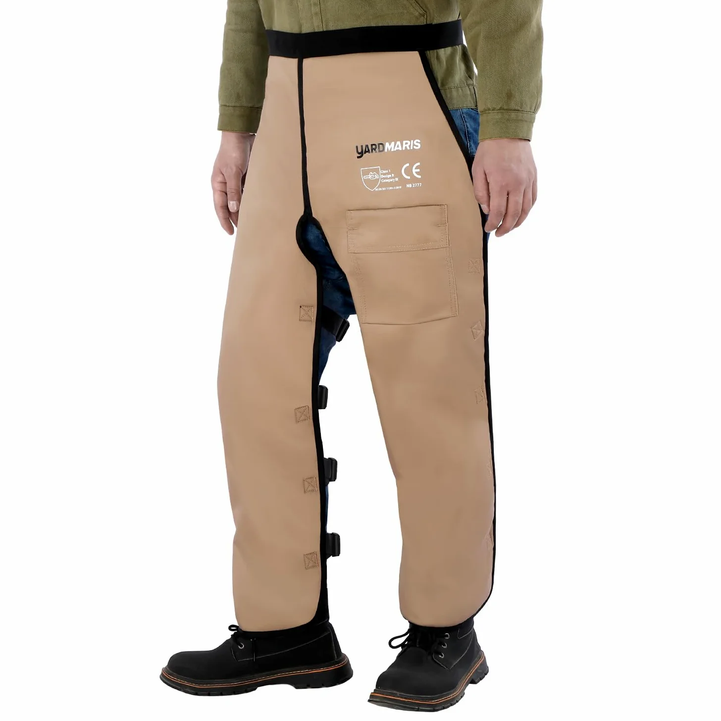 Legging de sécurité de type A pour tronçonneuse, chaps de protection contre les coupures, chaps réglables pour tronçonneuse, tablier de protection contre les coupures pour hommes/femmes