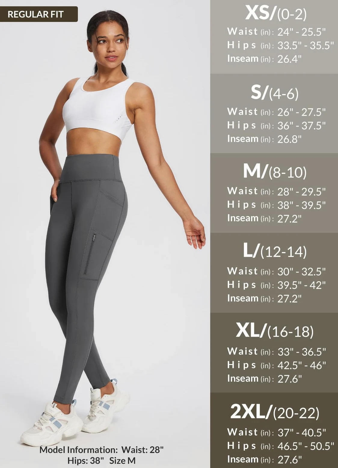 baleaf Legging doublé en Polaire pour Femme - Taille Haute - Imperméable - Thermique - avec Poches zippées