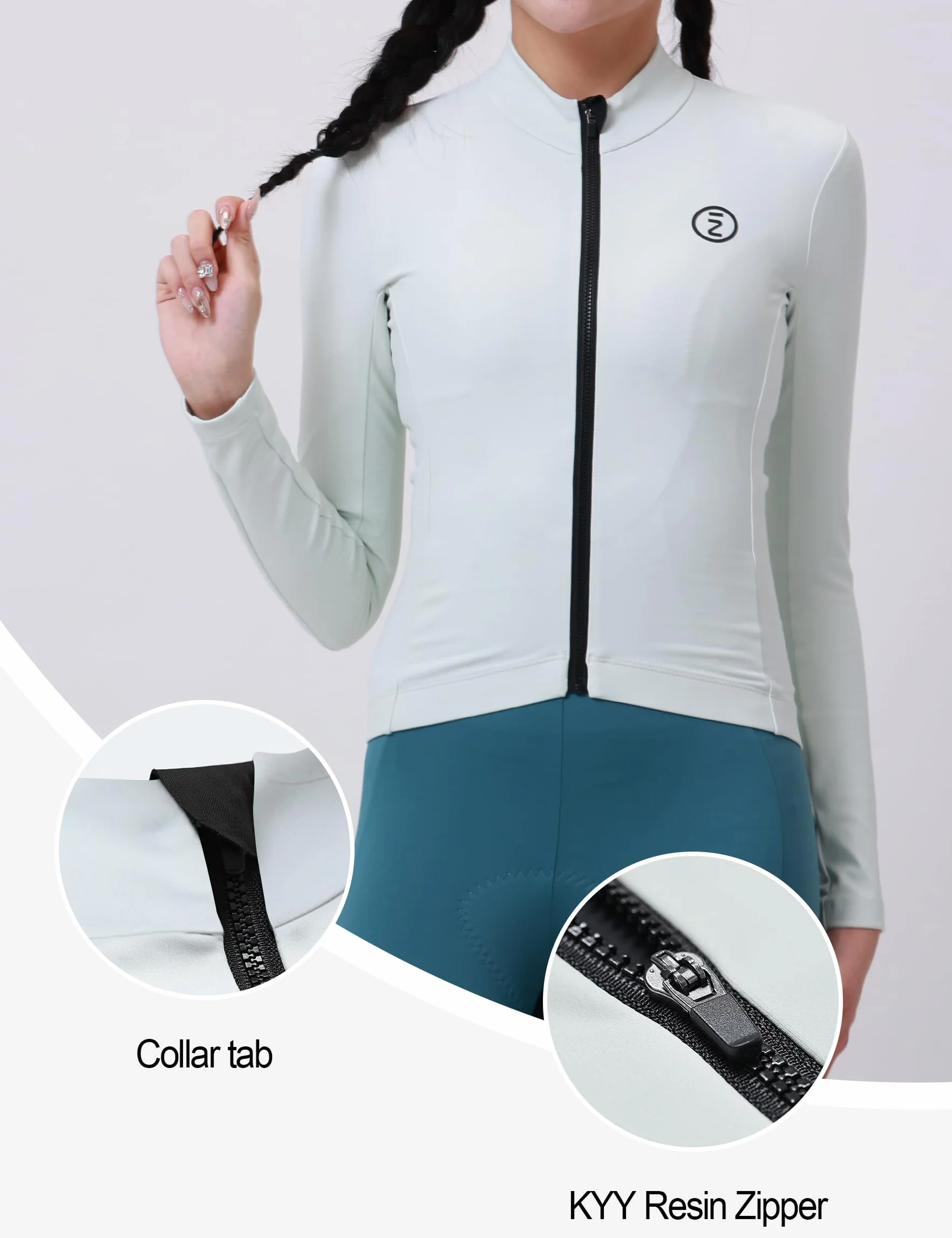 INBIKE Maillot Cyclisme Femme en Polaire à Manches Longues Chaud et Doux pour la Peau LY