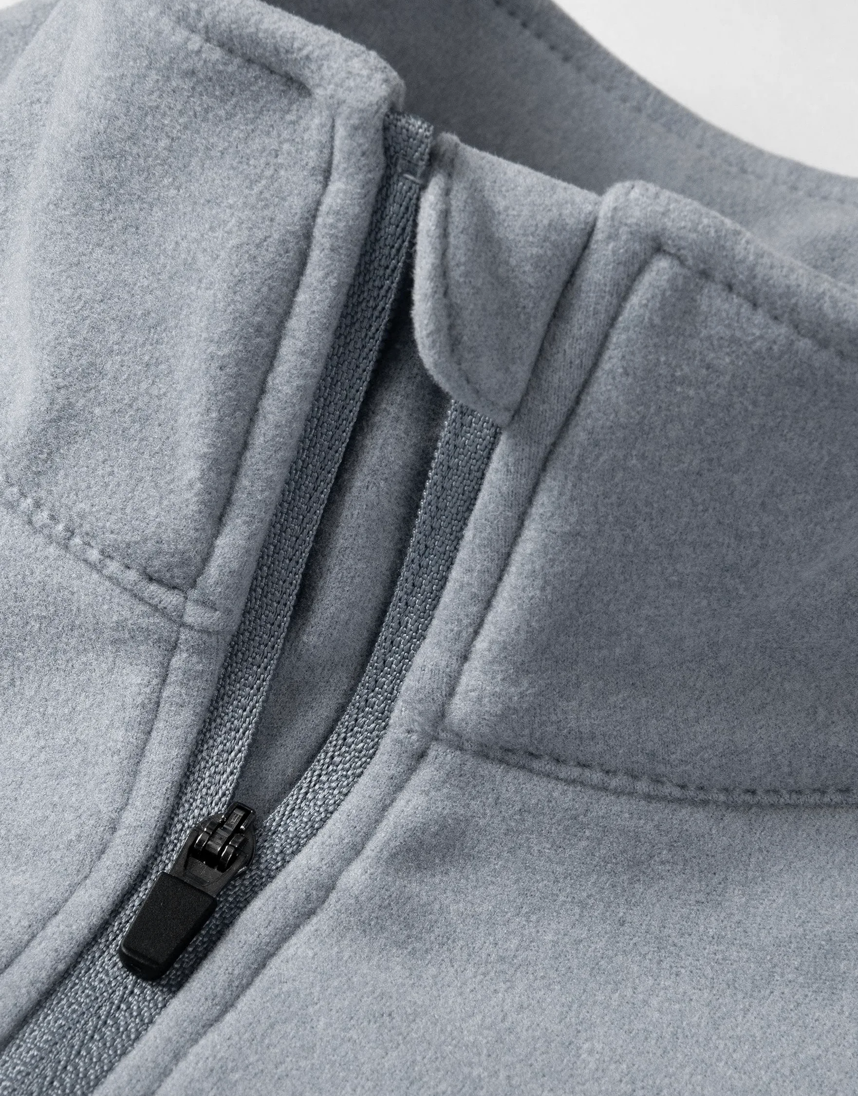 WILLIT Pull en polaire pour homme avec fermeture éclair - Pull de travail respirant thermique
