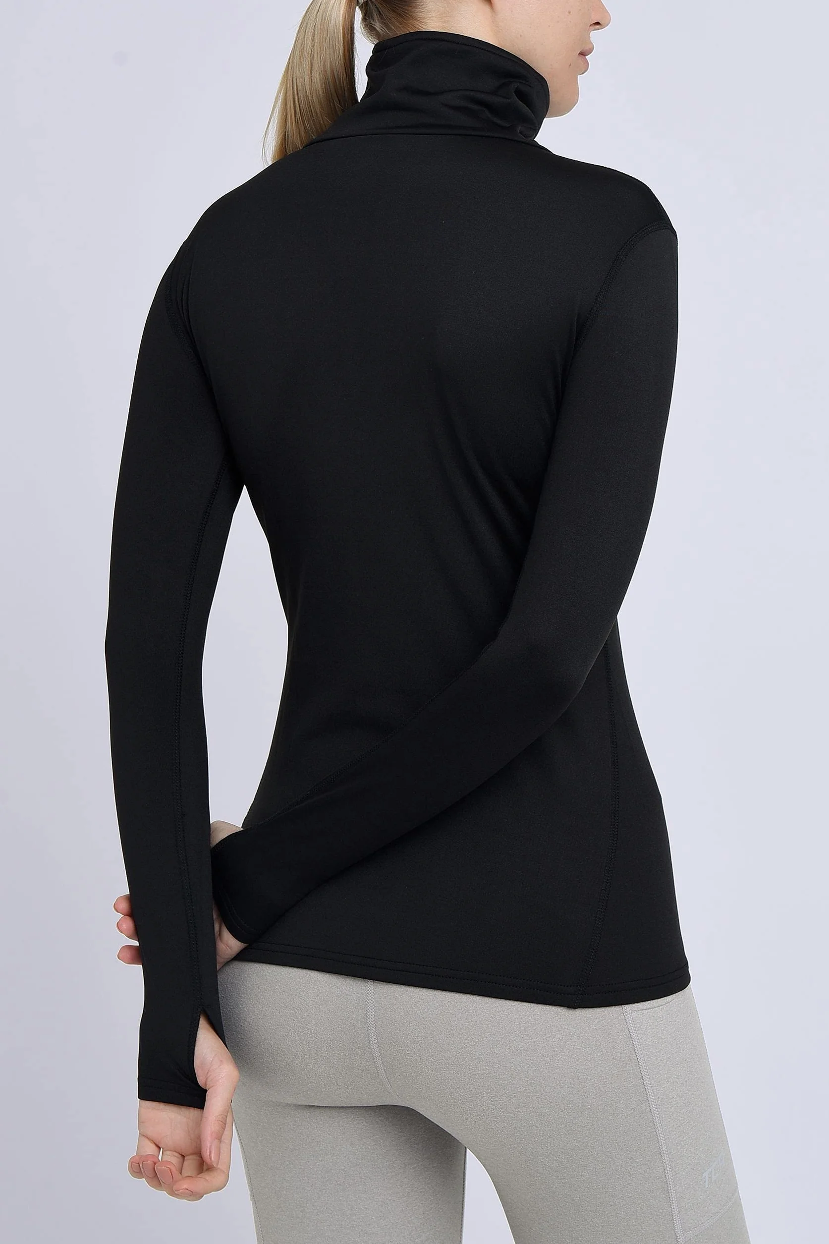 TCA Warm-Up Femme - Tee-Shirt Manches Longues de Sport et Running - avec Col Roulé