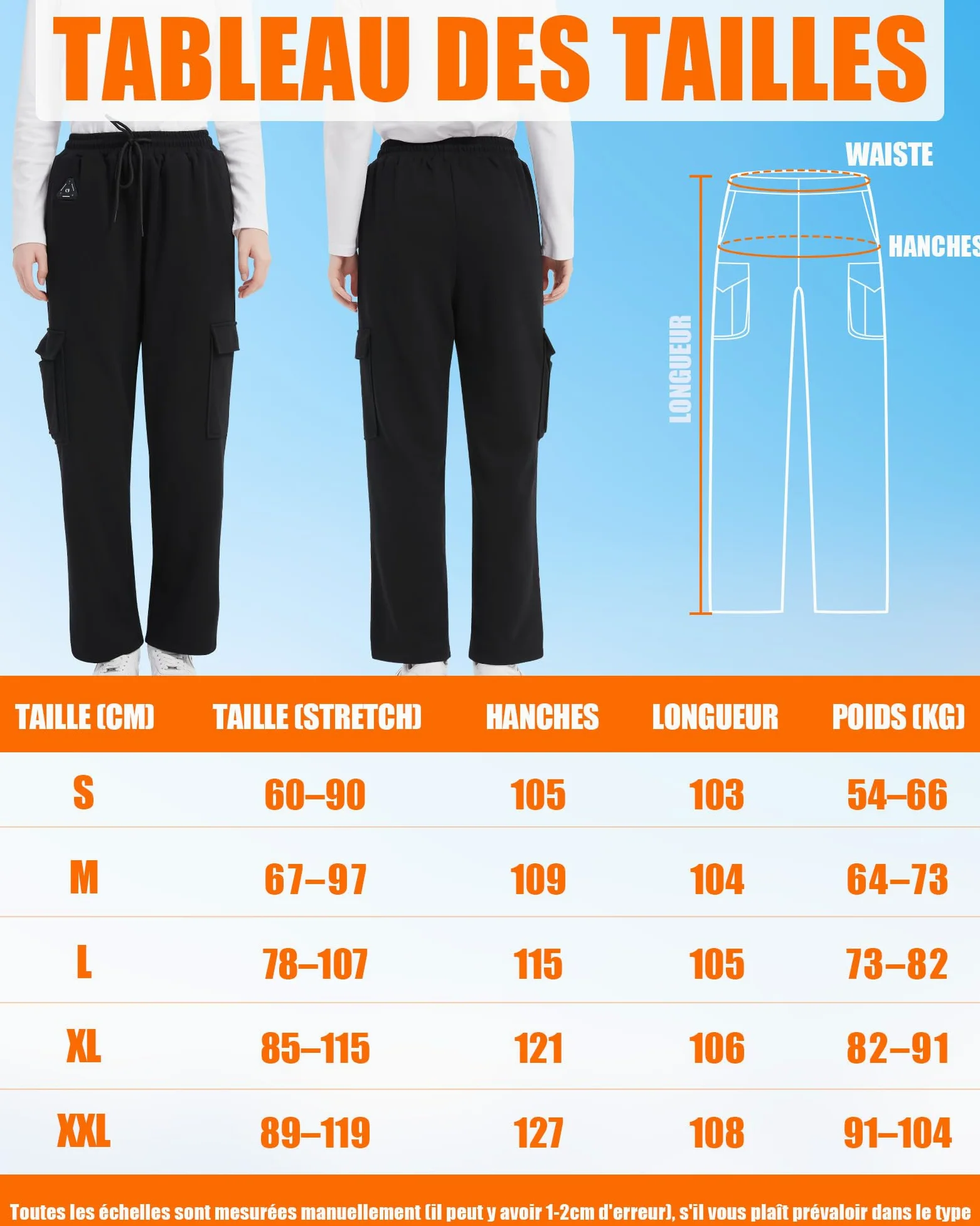CYCYHEAT Pantalon Chauffant Femme & Homme avec Batterie et Commande 4-en-1 – Pantalon Thermique Imperméable avec Technologie de Chauffage Améliorée pour Ski, Randonnée & Activités Outdoor