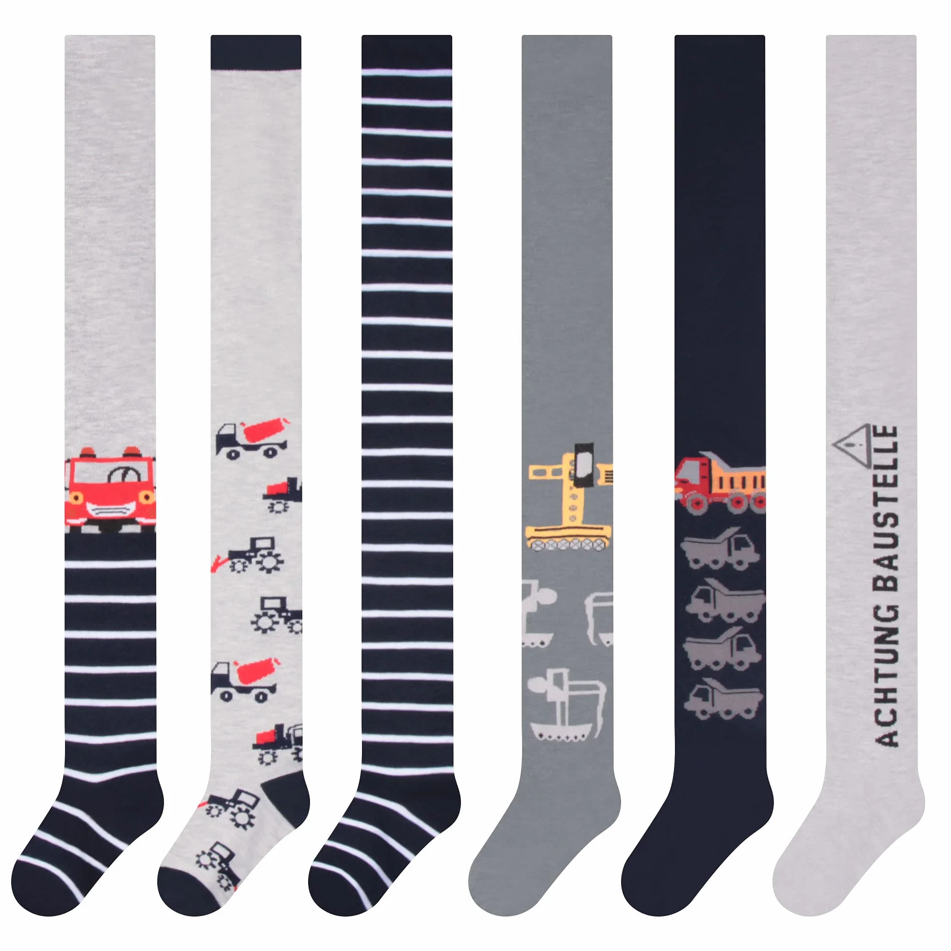 L&K-II collants enfants garçons tricotés multicolores rayures motifs dino