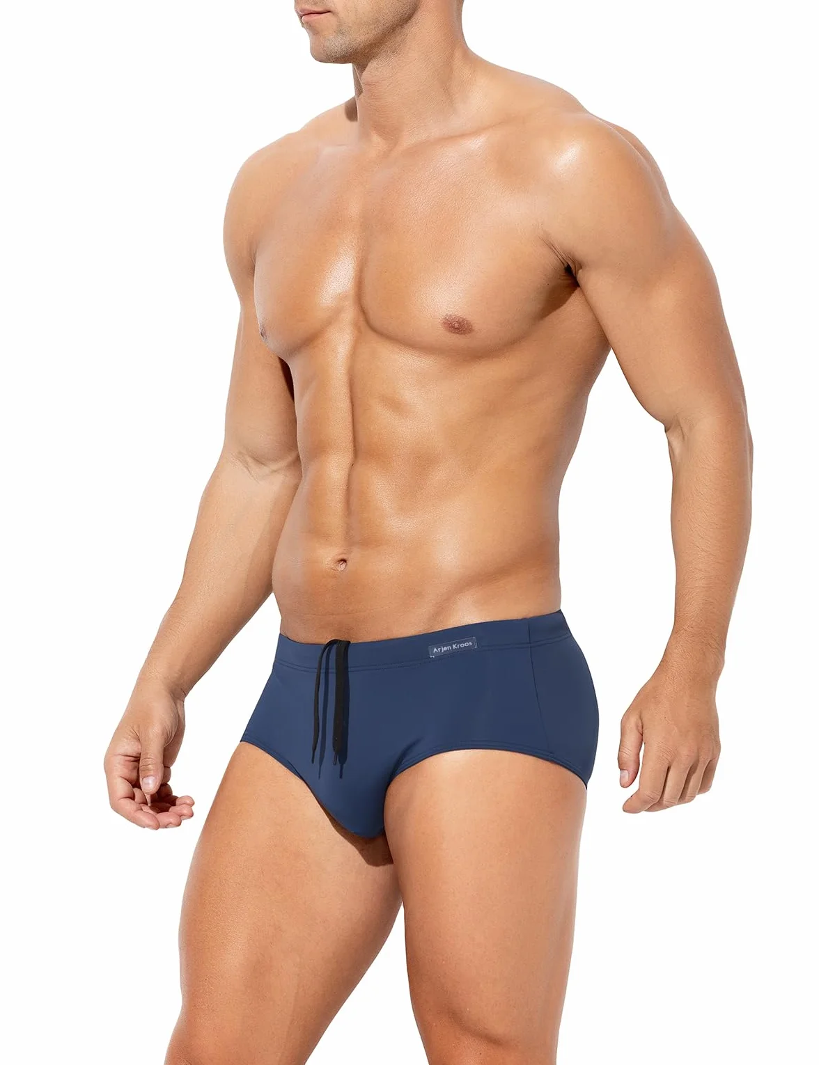 Slip de Bain Homme Pantalon de Natation Triangle avec Cordon Réglable Swim Briefs Slips de Plage et Piscine