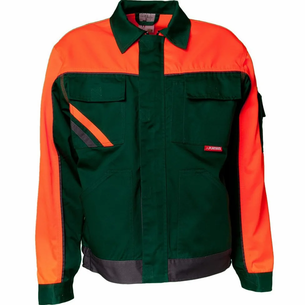 Planam Men;Women Visline Waisted jacket Visline V1 Size 98 in black/orange/zinc