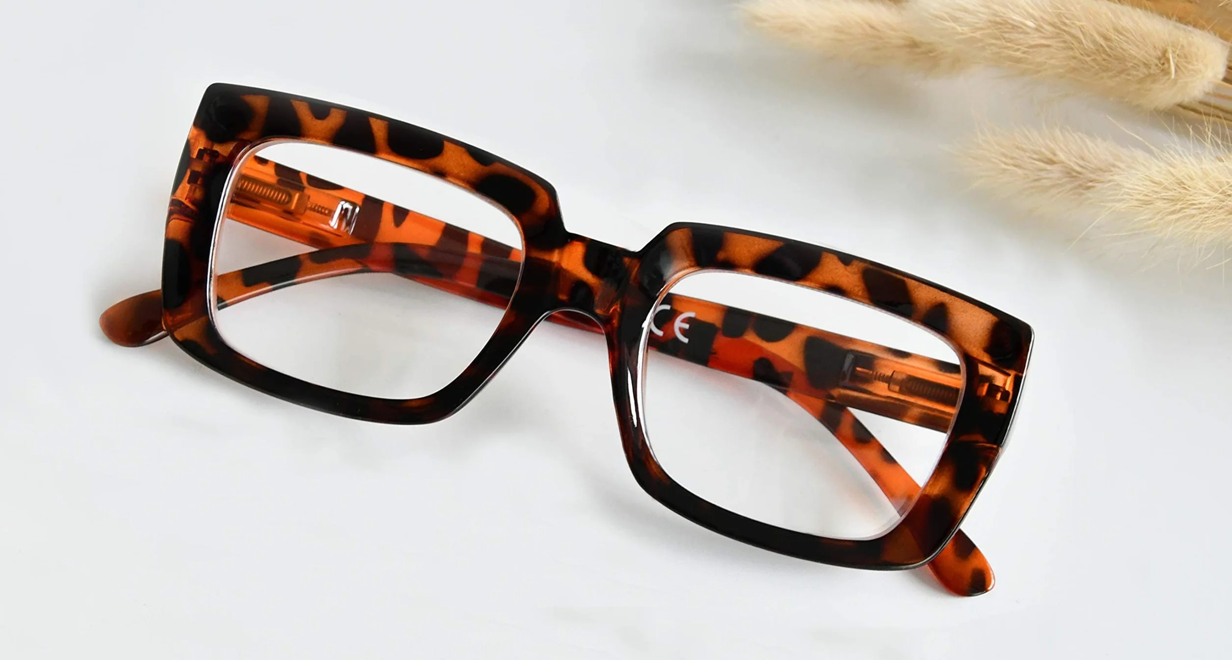 eyekepper 4 Paires Lunettes de Lecture pour Femmes Carrés Oversize Élégants