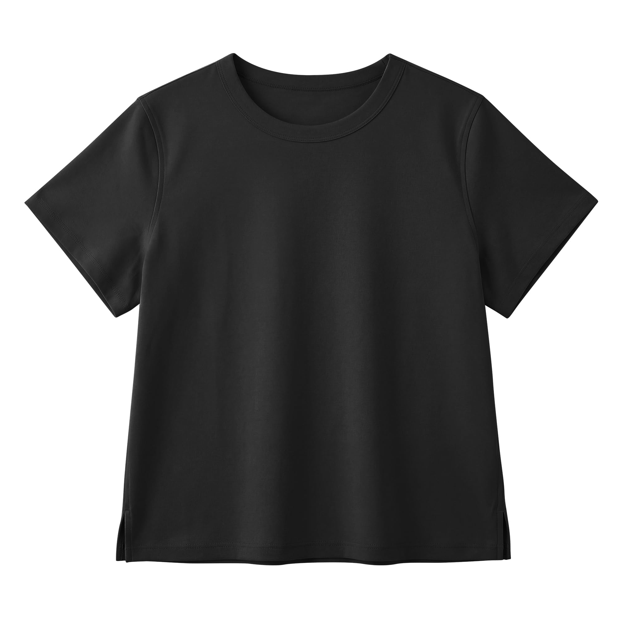 Women's Cotton Crewneck Cropped Short Sleeve Tee