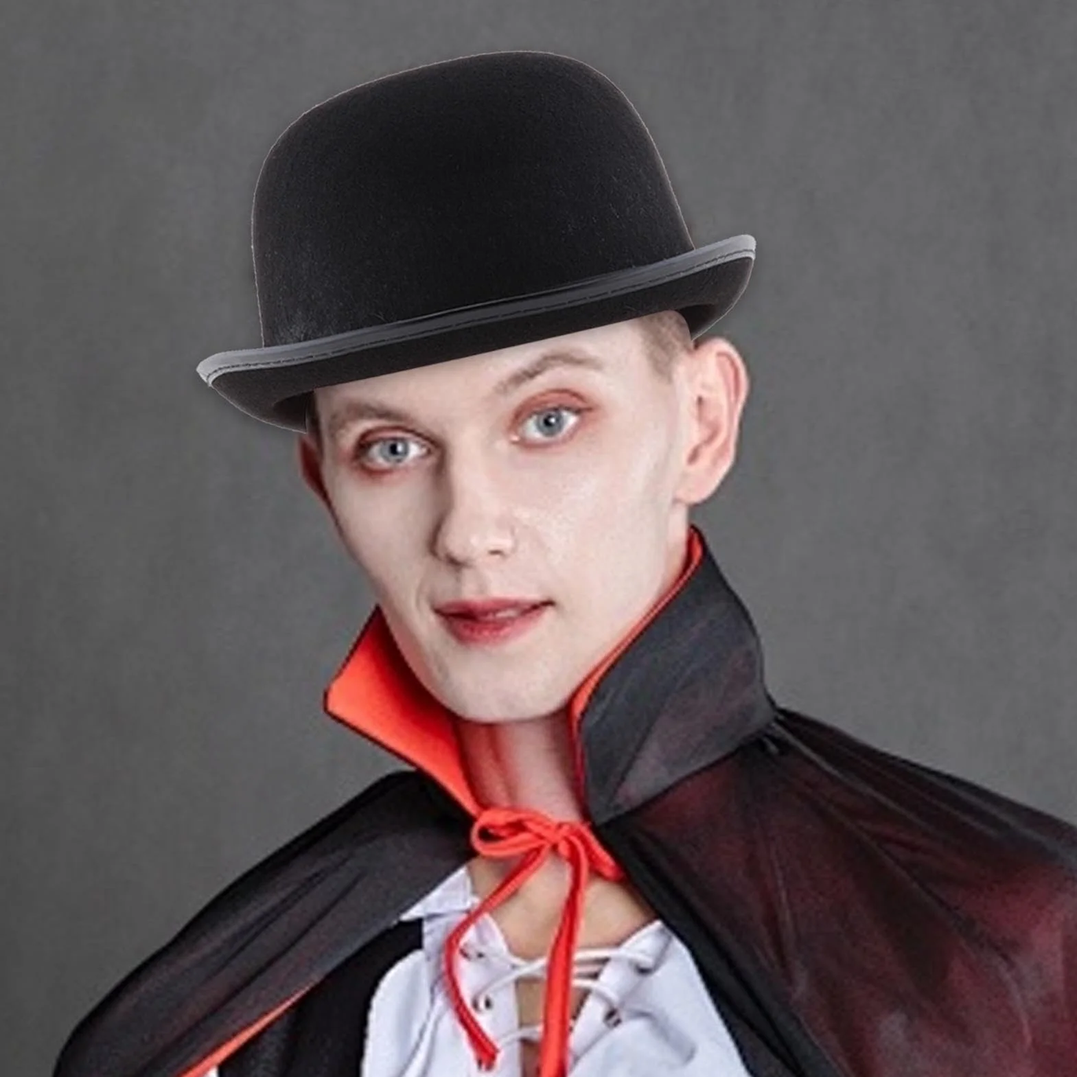 Chapeau melon noir adulte, chapeau de magicien Chaplin, accessoire de déguisement Halloween