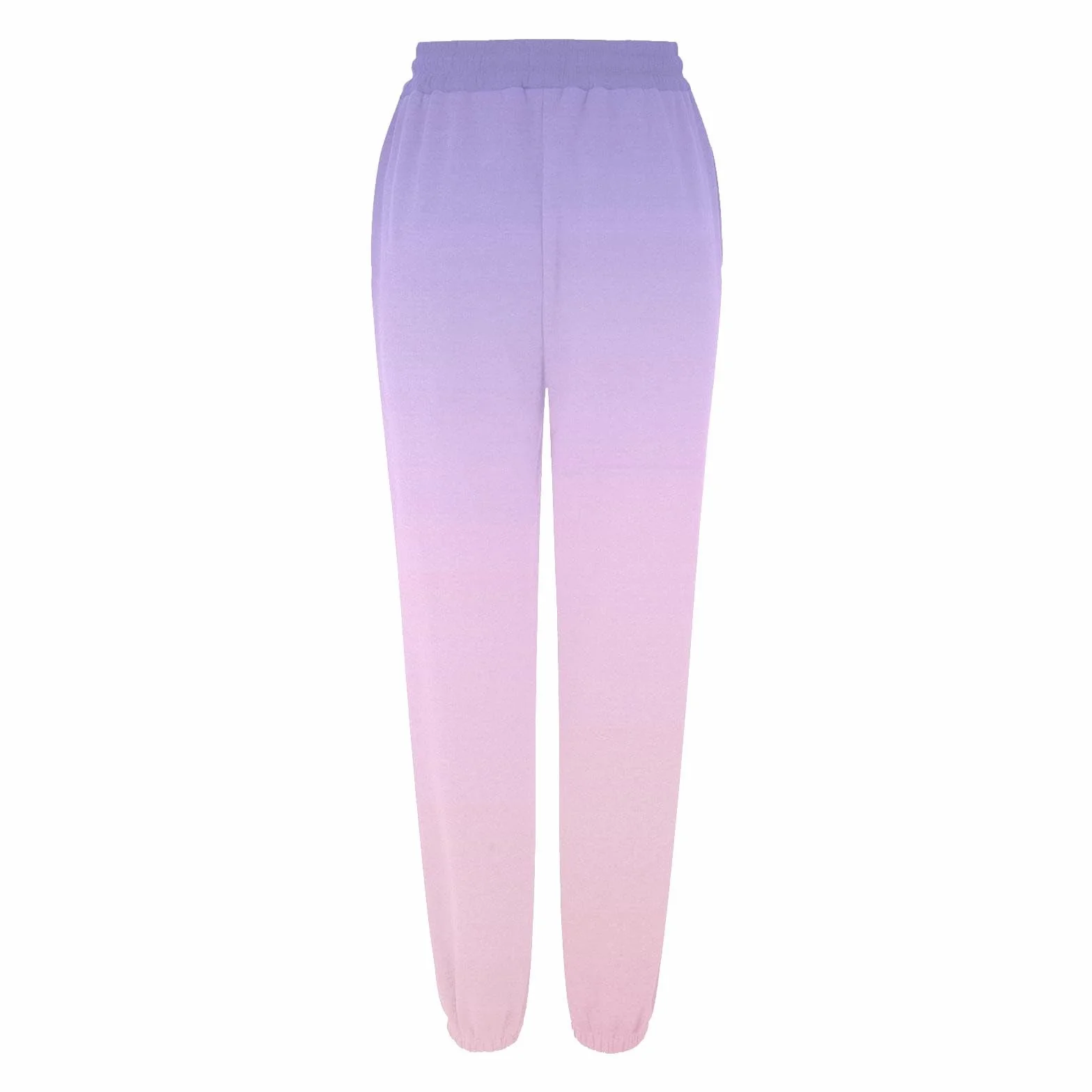 Pantalon de survêtement ample pour fille - Couleur dégradée - Taille élastique - Pour le sport - Avec poches - Pour l'école, l'entraînement athlétique - Avec cordon de serrage, rose, 7-8 ans