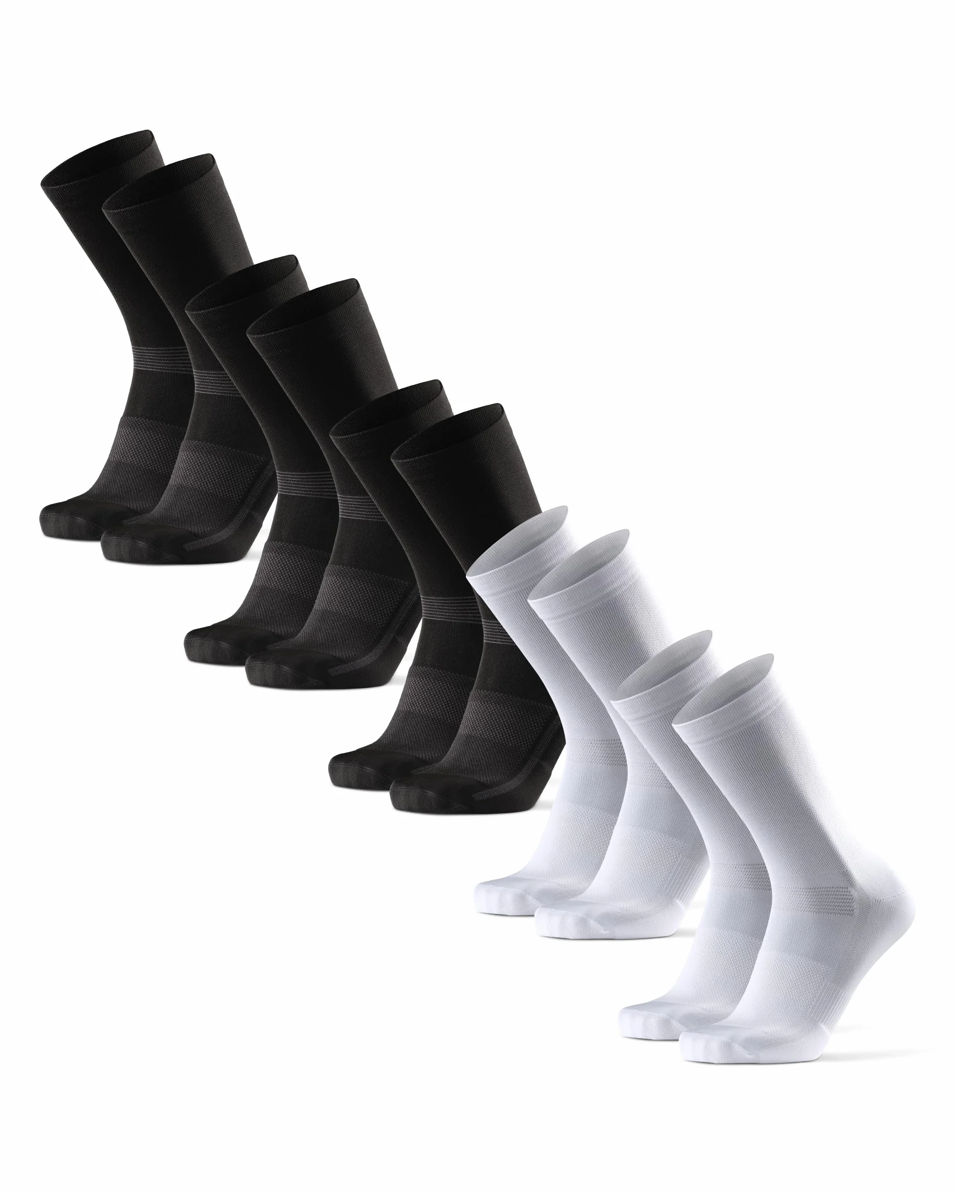 DANISH ENDURANCE Chaussettes de Cyclisme Performance, Rembourrées, Respirantes et à Séchage Rapide, pour Hommes et Femmes, Unisexes, Lot de 3 ou 5