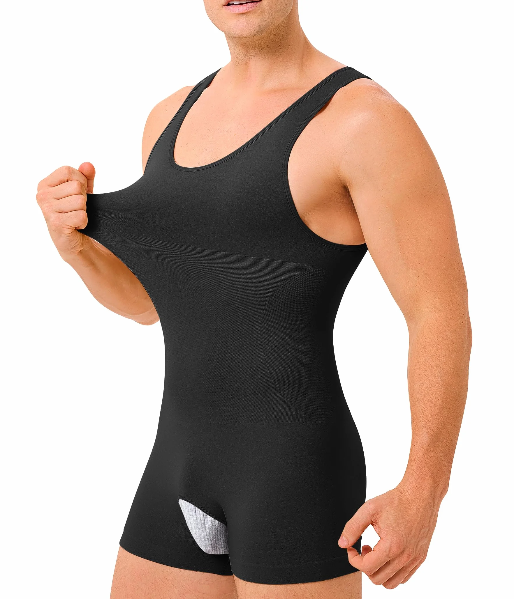 KUMAYES Débardeur Compression Homme Gaine Ventre Plat Homme Maillots de Corps Debardeur Gainant Minceur sous-vêtements sans Couture Body Shaper