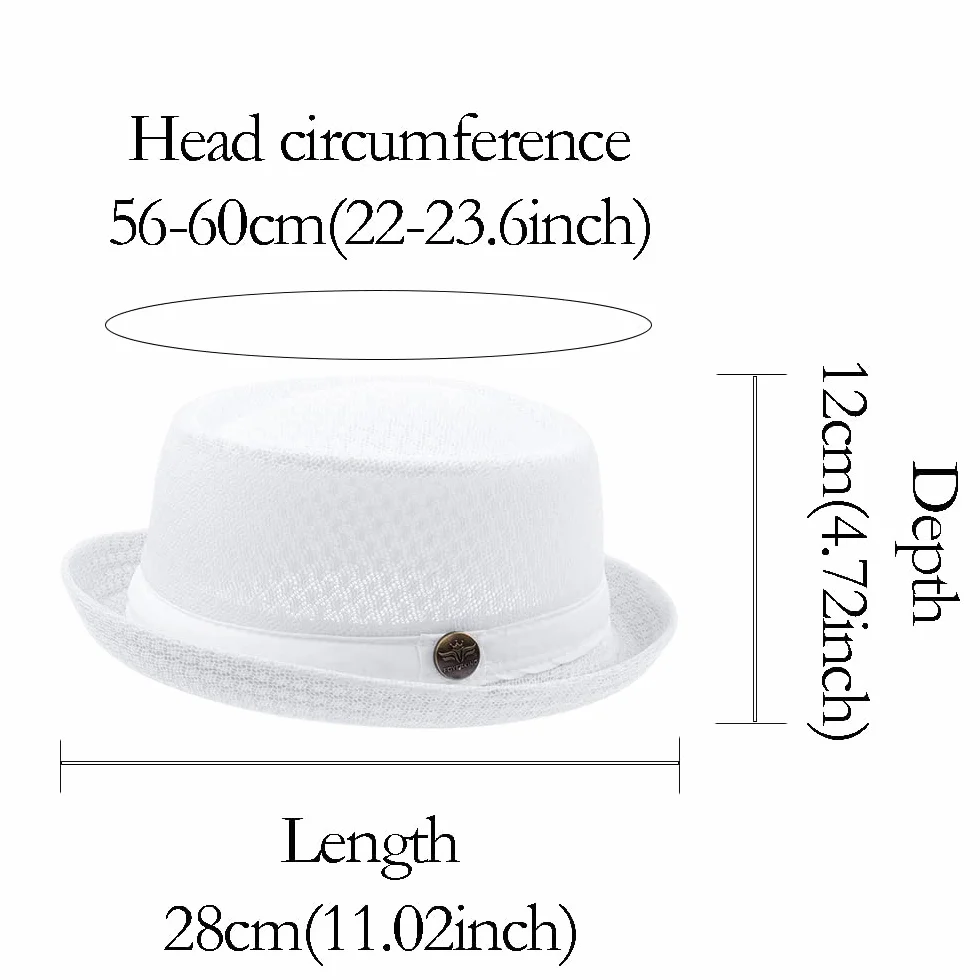 Pork Pie Hut Herren, Nylon Maille Respirant Chapeau Melon D'été Breaking Bad Fedora