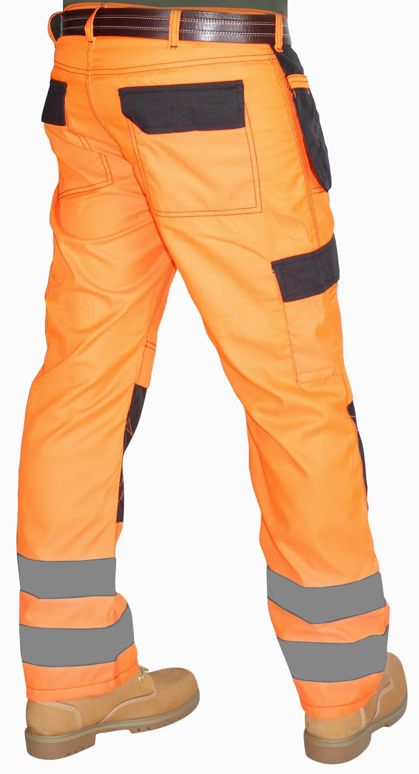 Pantalon de travail haute visibilité pour homme avec bande réfléchissante haute visibilité Pantalon de travail cargo multi-poches