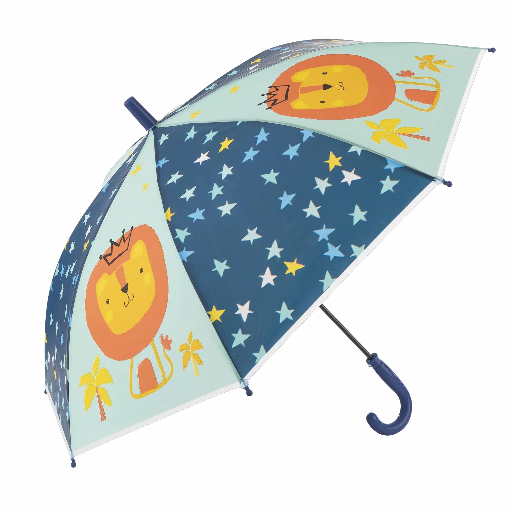 Idena Parapluie enfant plastique motif lion ouverture manuelle 83 cm 66 cm