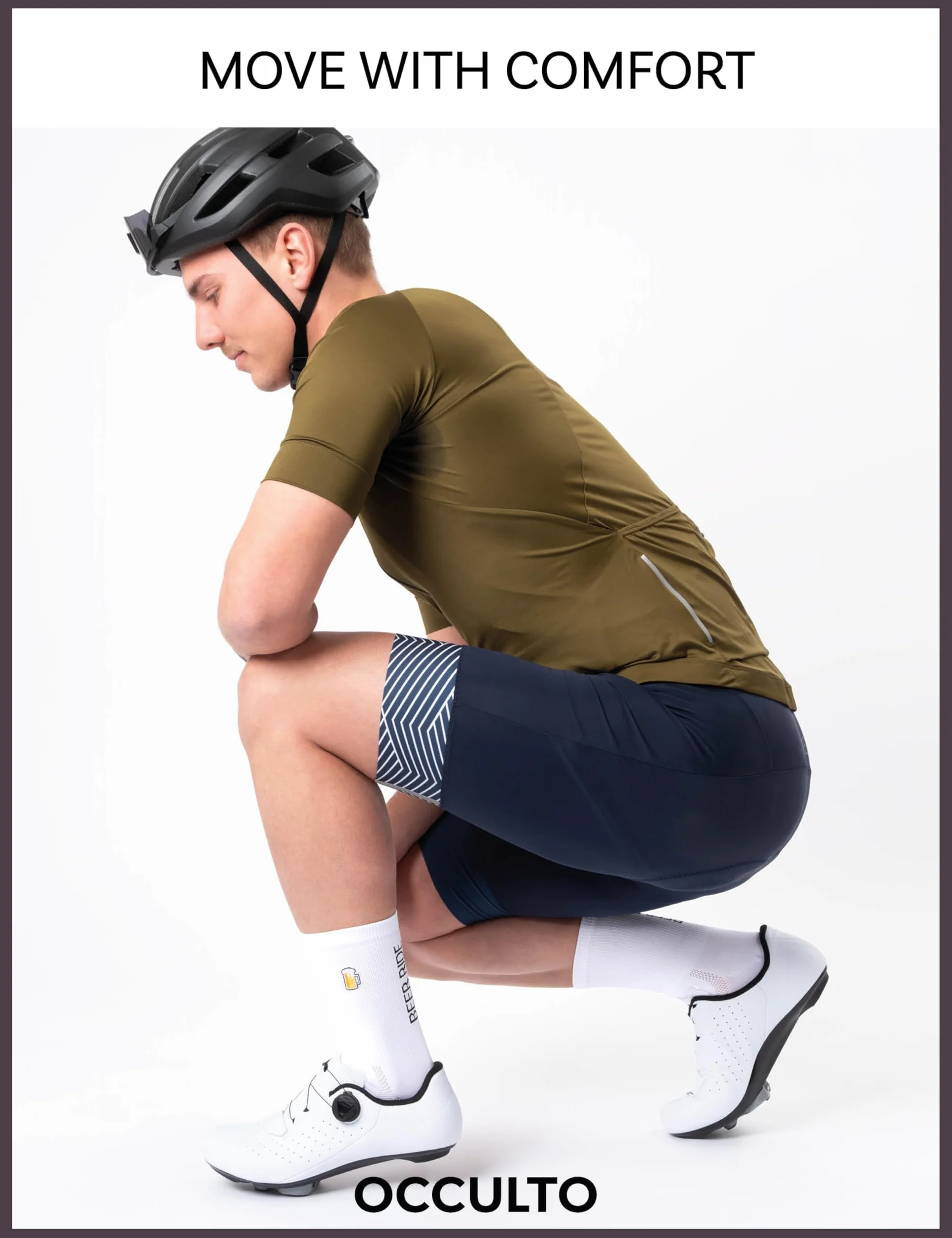 Occulto Chaussettes Cyclisme Homme & Femme lot de 2 (Modèle: Mathieu), Chaussettes Velo