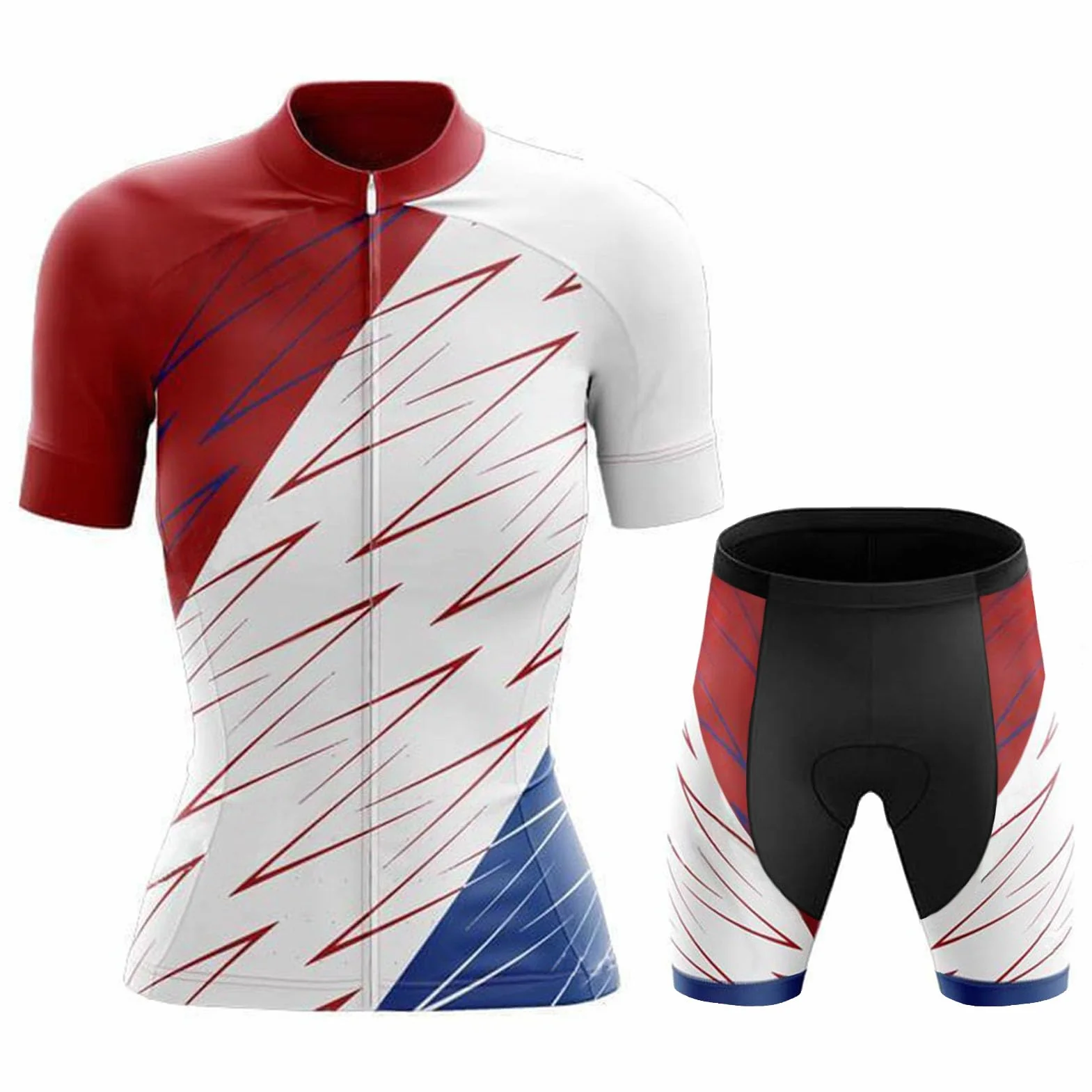 Maillot Cyclisme Femme Tenue Cycliste Été,Vêtements de Velo VTT Manche Courte MTB Jerseys Shirt et Cuissard Shorts avec 19D Coussin Gel,Ensemble Combinaisons de Cycling Respirant Séchage Rapide