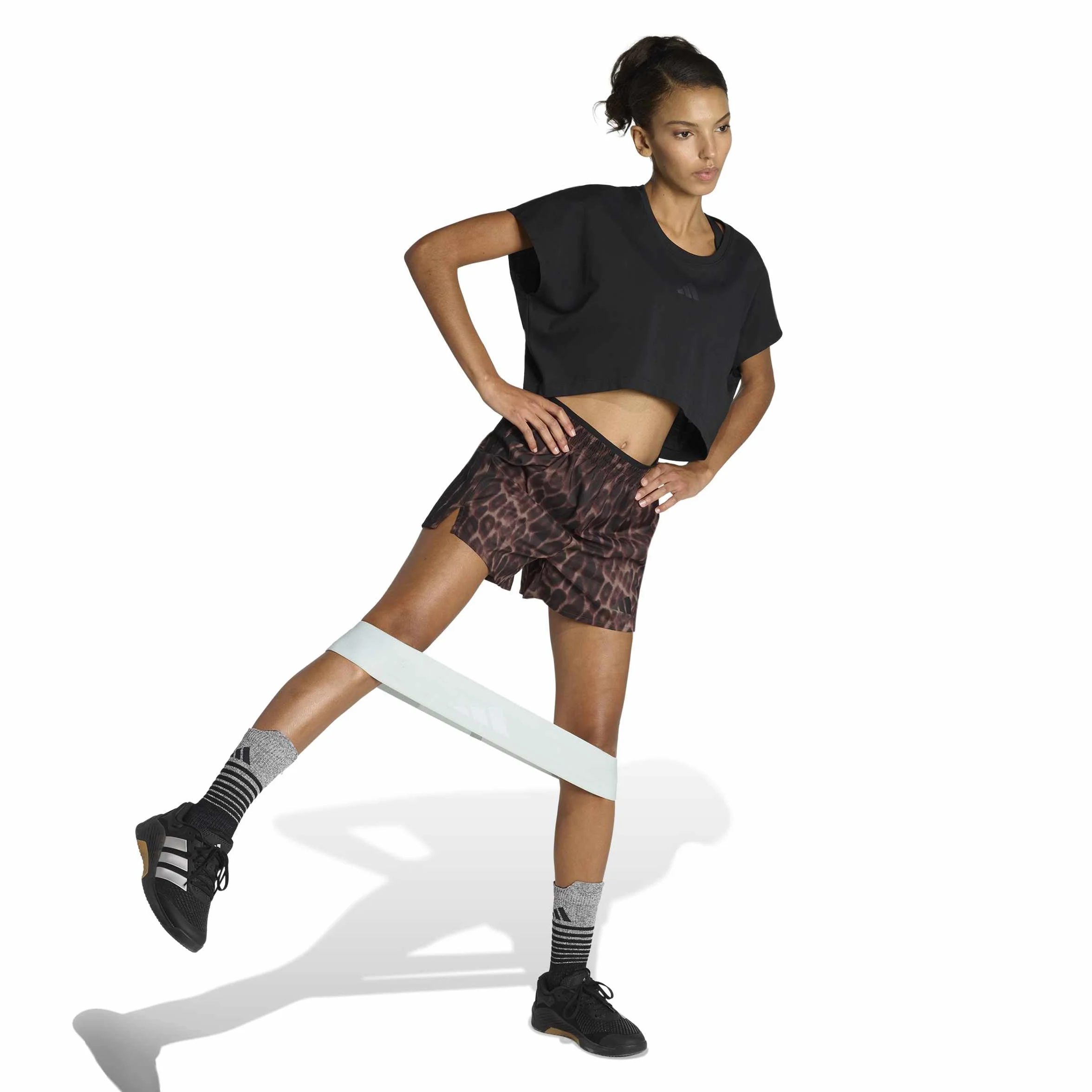 adidas Workout Essentials Leopard Woven Shorts - Shorts - Short Hybride - Femme
