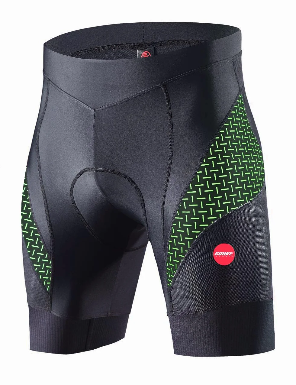 Souke Sports Short de Cyclisme pour Homme 4D Rembourré Respirant à Séchage Rapide avec Poches