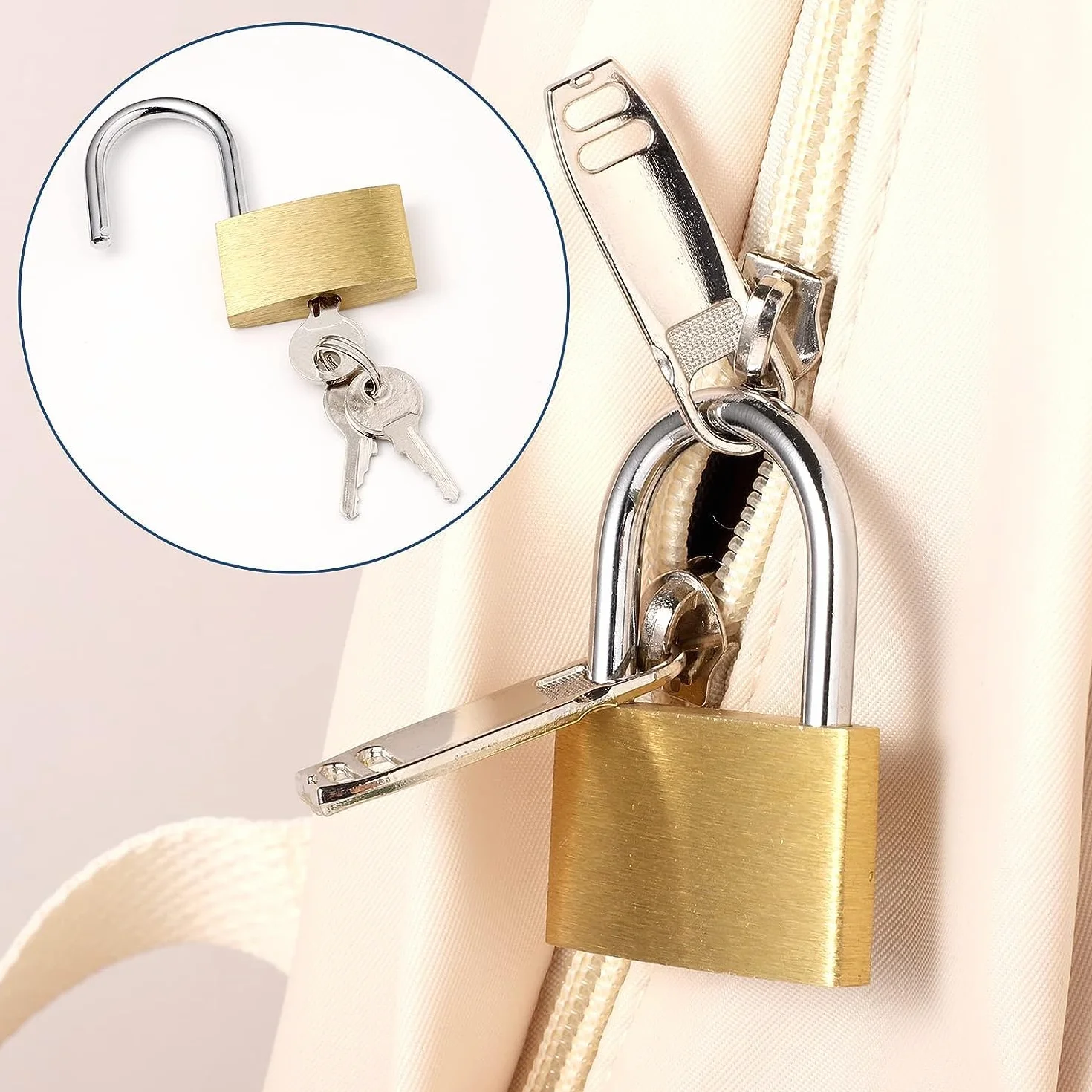 Petits cadenas 5 pièces mini cadenas casier valise 20mm serrures bagages 10 clés