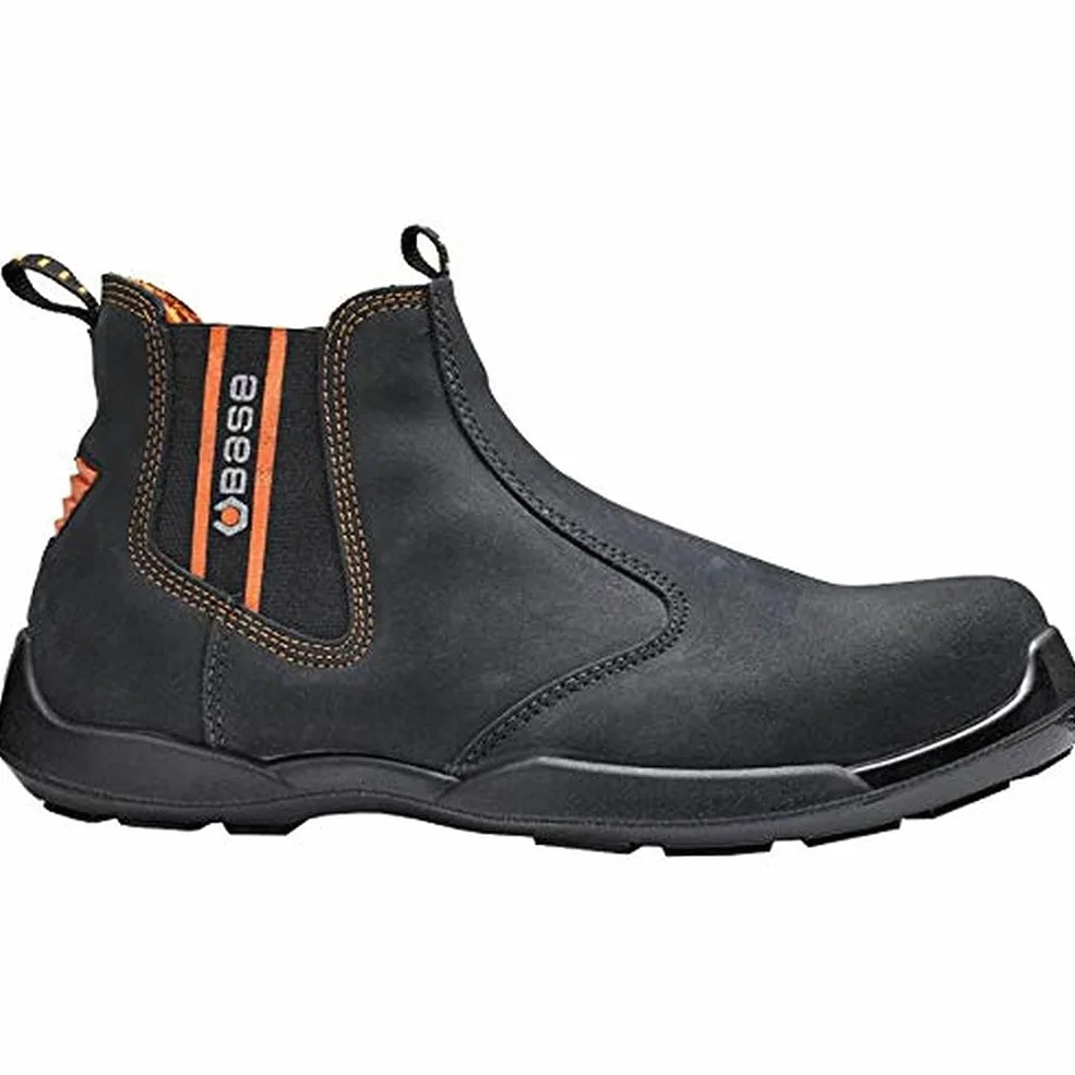 Base Protection, dealer Botte de Sécurité pour Hommes, Noir et Orange, Taille 46