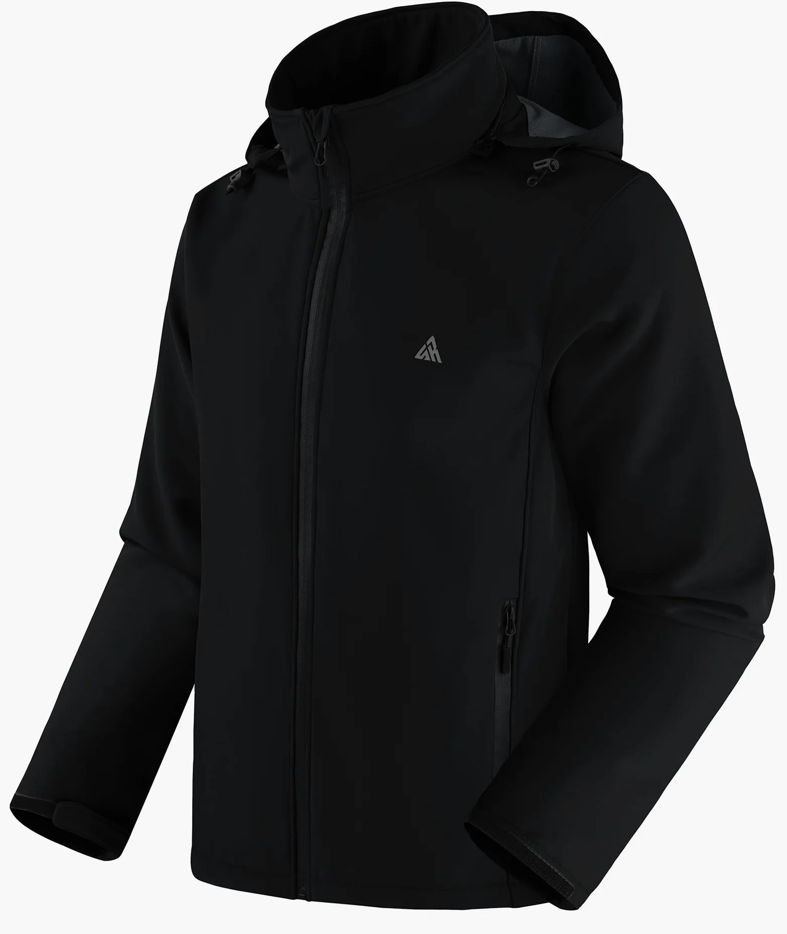 SwissWell Veste Softshell Hommes Imperméable Coupe-vent Veste Hiver Manteau Doublée Polaire à Capuche Outdoor Blouson Mi Saison pour Randonnée Camping Travail Pêche