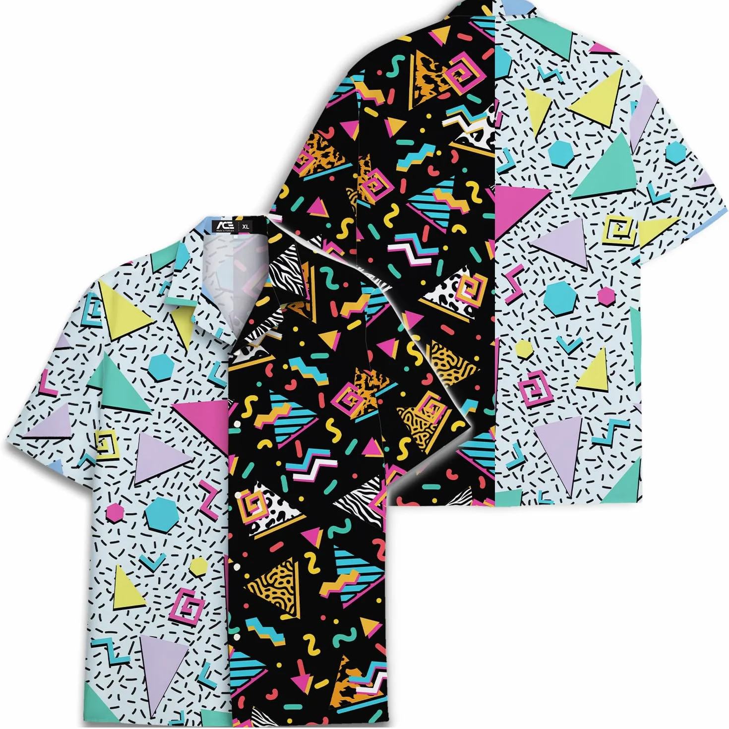 ACEPrints Chemise hawaïenne pour homme, chemise boutonnée décontractée pour homme, chemise hawaïenne à manches courtes boutonnée pour homme