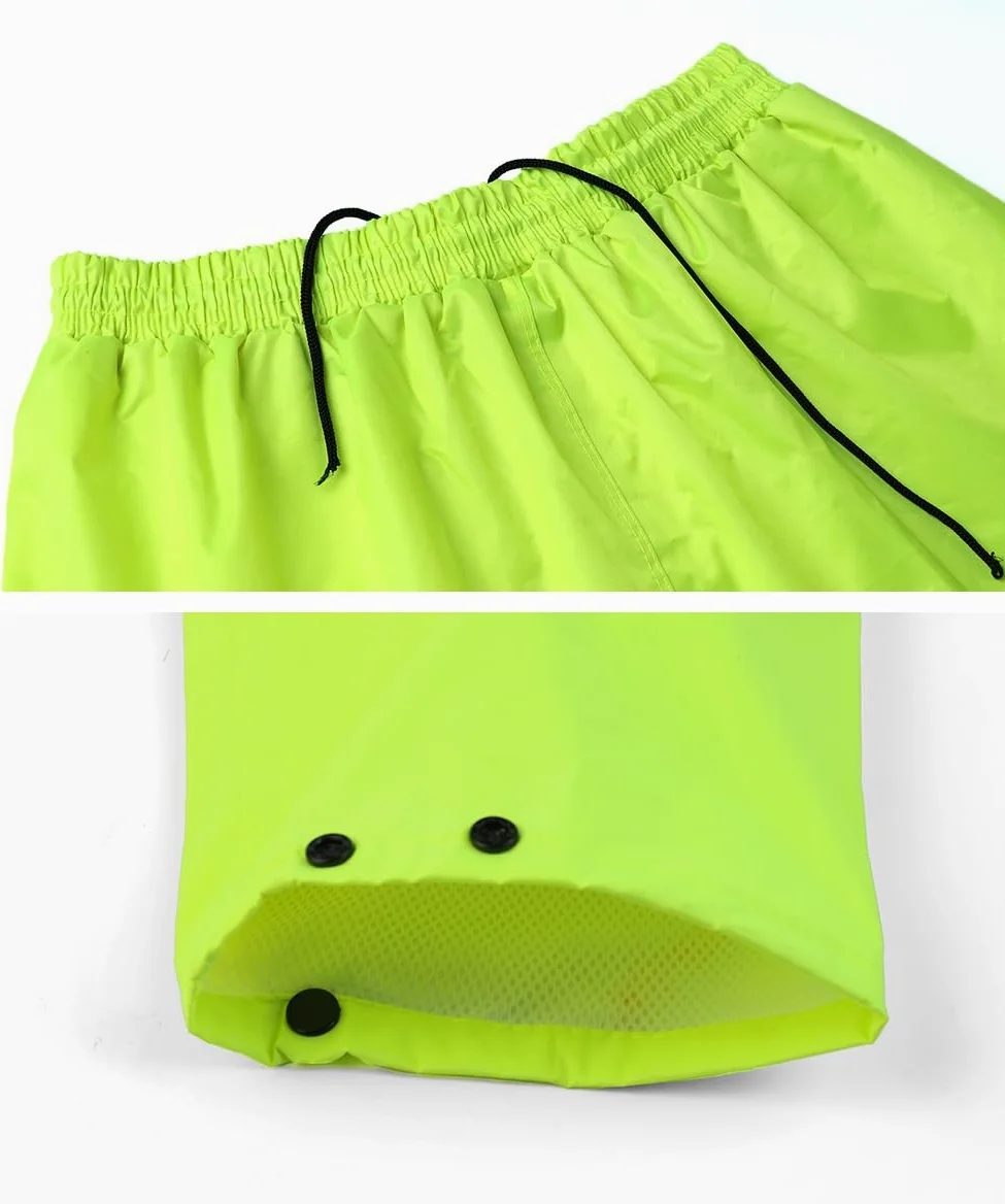 Homme Combinaisons de Pluie Moto Manteaux Imperméables Pantalon de Pluie et Veste Coupe-Vent Combinaison imperméable à Capuche