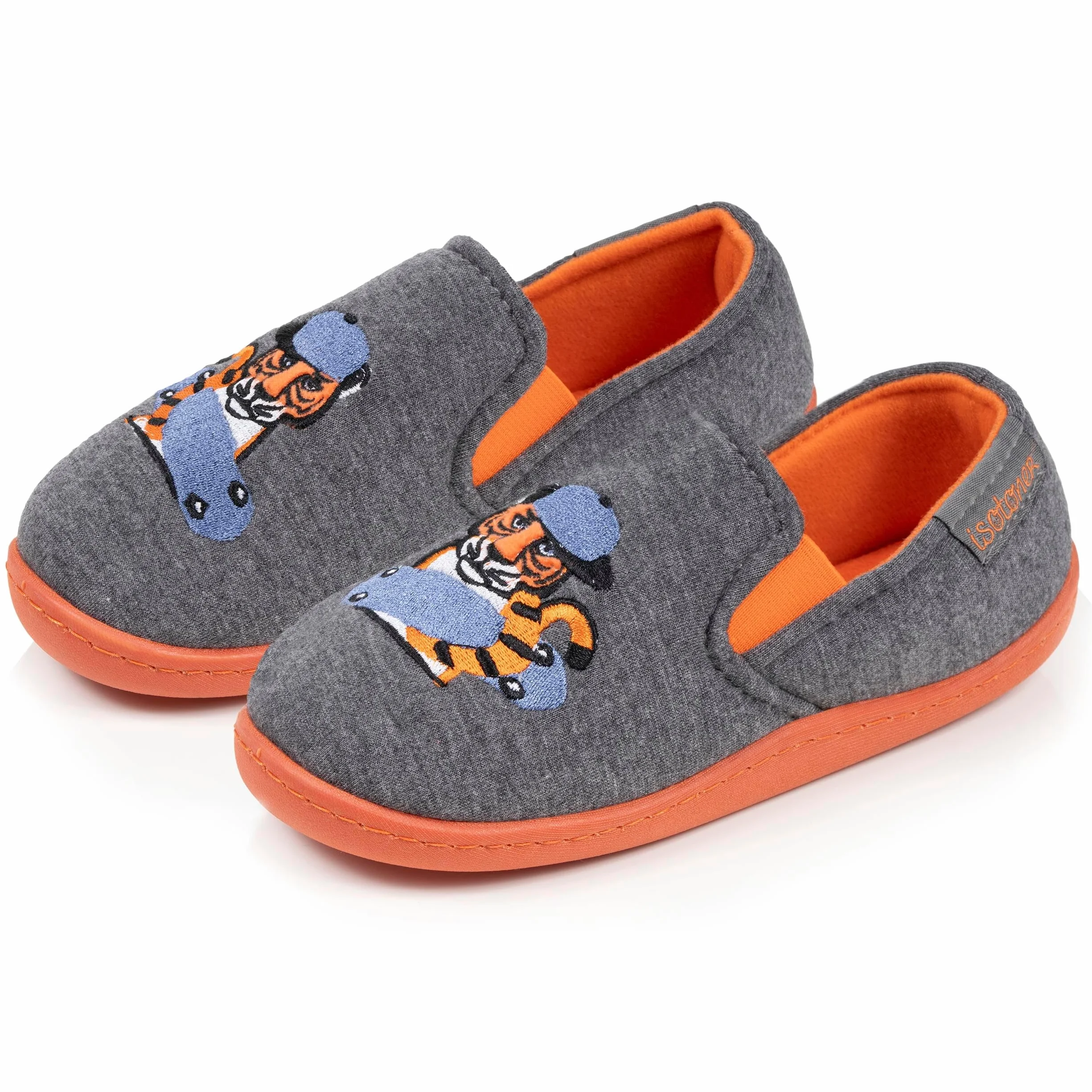 Isotoner Chaussons Mocassins Garçon, EU, Gris Chiné
