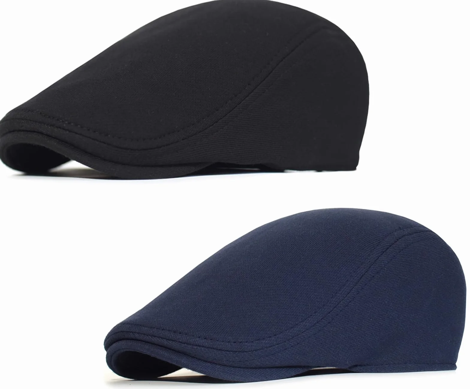 Casquette Béret Plate Homme Souples Chapeau Irlandais Gatsby Ivy Newsboy Cabbie Cap Visière 2 Pièces