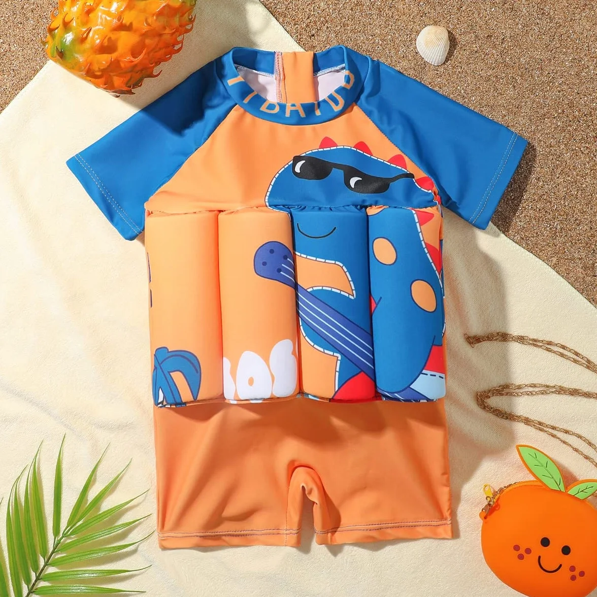 Bébé Garçons Petite Filles Flotteur Maillot de Bain Une pièce Flottant Flottabilité réglable Piscine Formation Costume Vêtements de Plage d'été