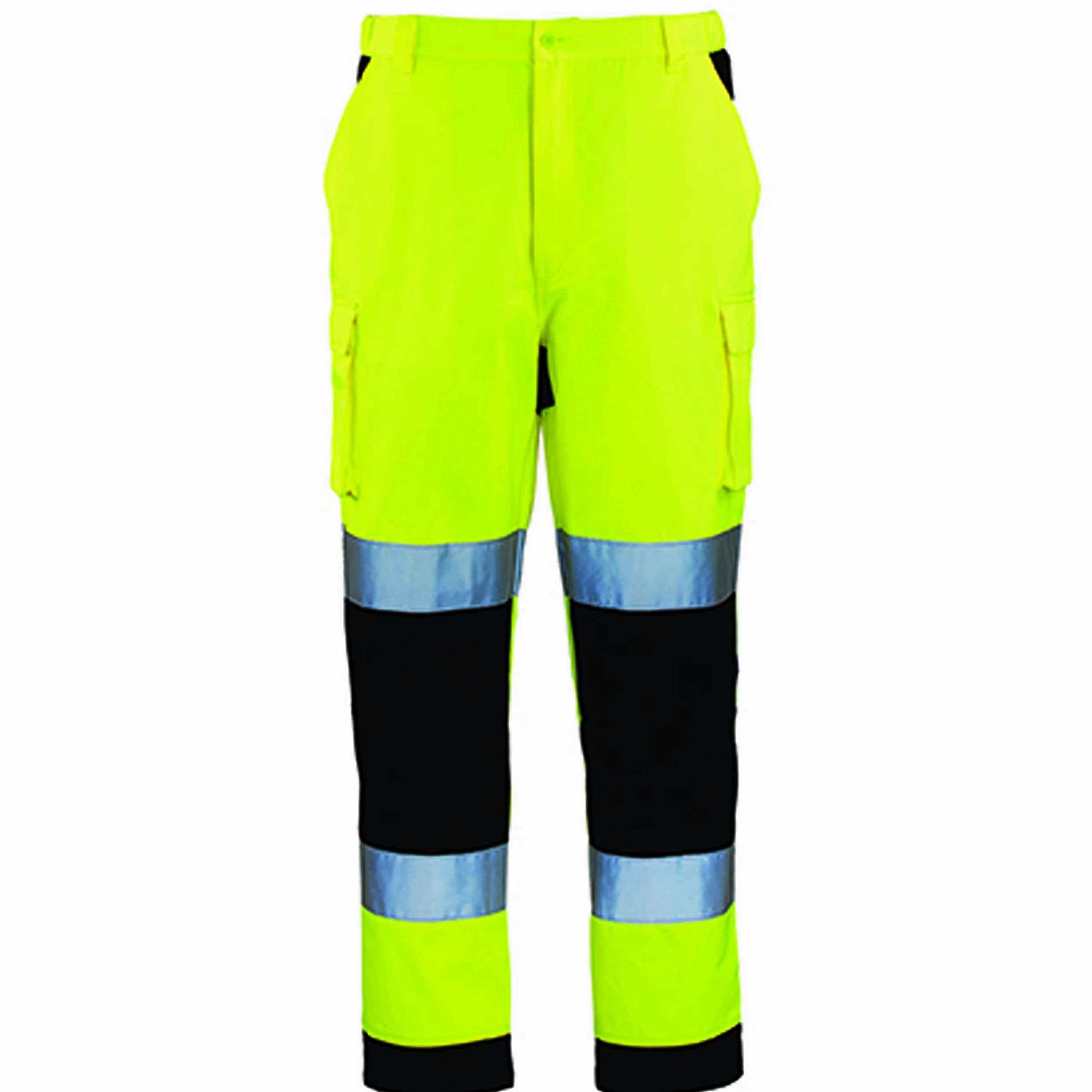 Pantalon jaune et marine taille XS haute visibilité 60% coton 40% poly