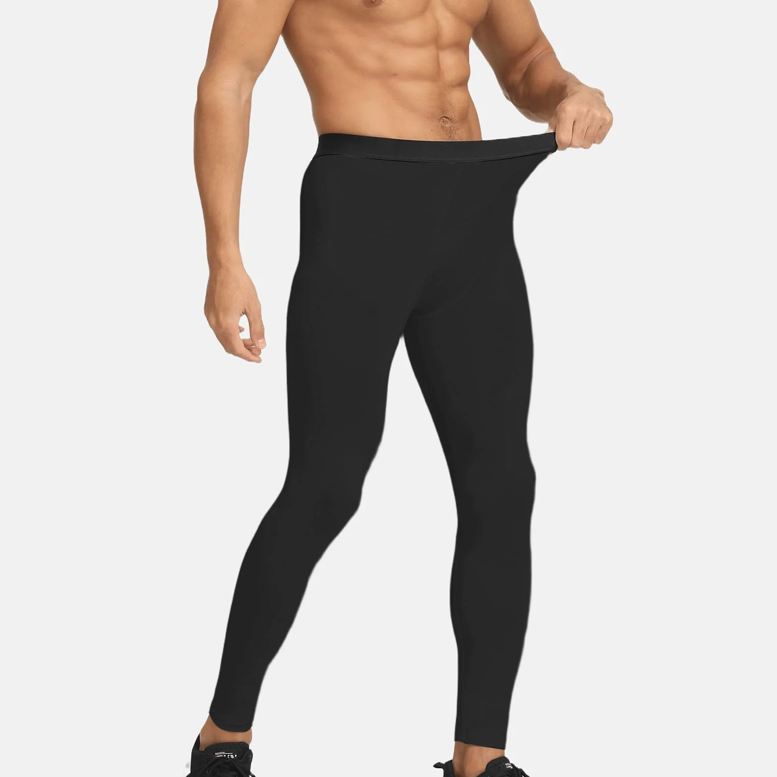 HYCOPROT Pantalon de Compression pour Hommes Séchage Rapide Pantalon de Course Leggings de Sport Caleçons de Collant pour Basketball Fitness Jogging